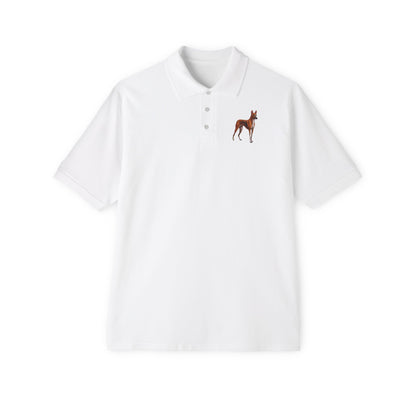 Azawakh Men's Piqué Polo Shirt: Elegance in Motion
