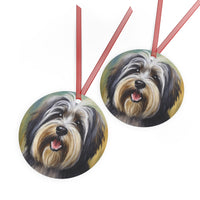 Tibetan Terrier Metal Ornaments