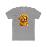 Golden Retriever 'Beau' Men's Fitted Cotton Crew Tee