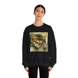 Sleepy Brucie the Cat - Unisex 50/50 Crewneck Sweatshirt