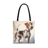 Wire Fox Terrier Polyester Tote Bag (AOP)