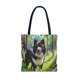 Karelian Bear Dog Polyester Tote Bag (AOP)