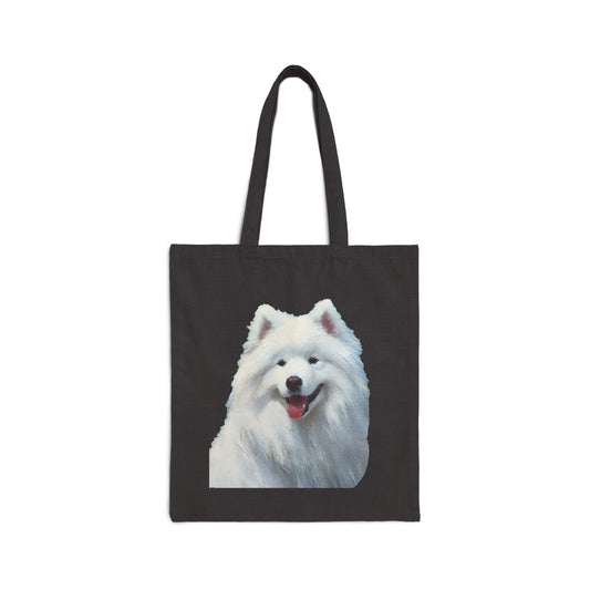 Samoyed Cotton Canvas Tote Bag
