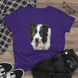 Border Collie '#2' Women's Midweight Cotton Tee