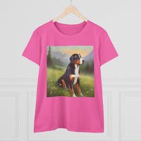 Greater Swiss Mountain Dog Women's Midweight Cotton Tee