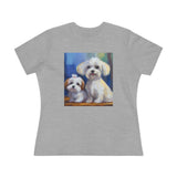 Maltese Puppies Women's Relaxed Fit Cotton Tee