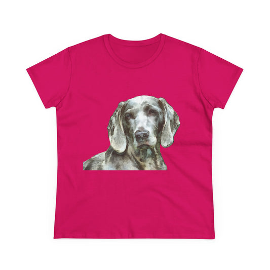 Weimaraner 'Greyson' Women's Midweight Cotton Tee