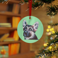 German Shepherd 'Sly' Metal Ornaments