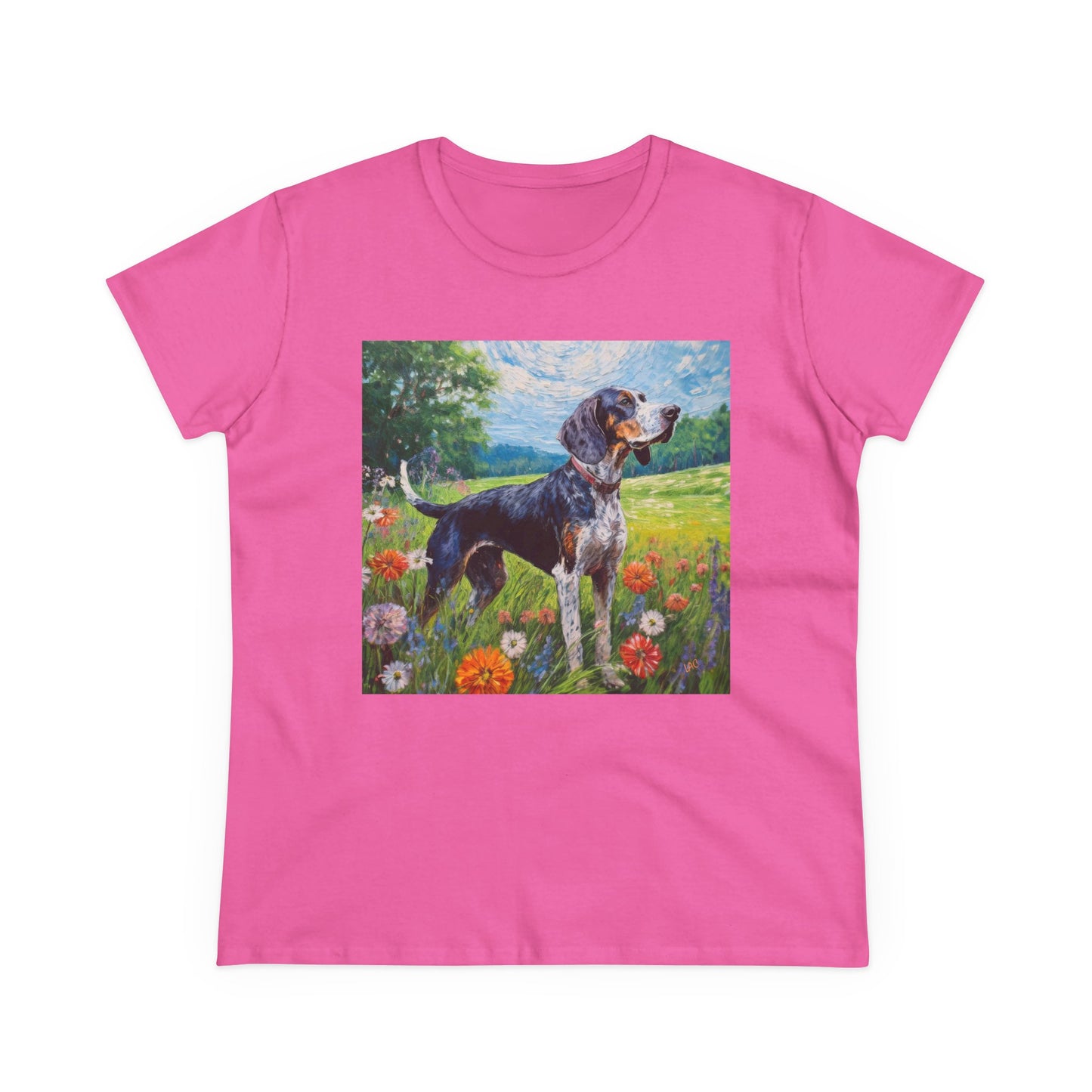 Bluetick Coonhound Women's Midweight Cotton Tee