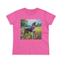 Bluetick Coonhound Women's Midweight Cotton Tee