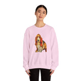 Basset Hound  'Lautrec'  Unisex  Crewneck Sweatshirt