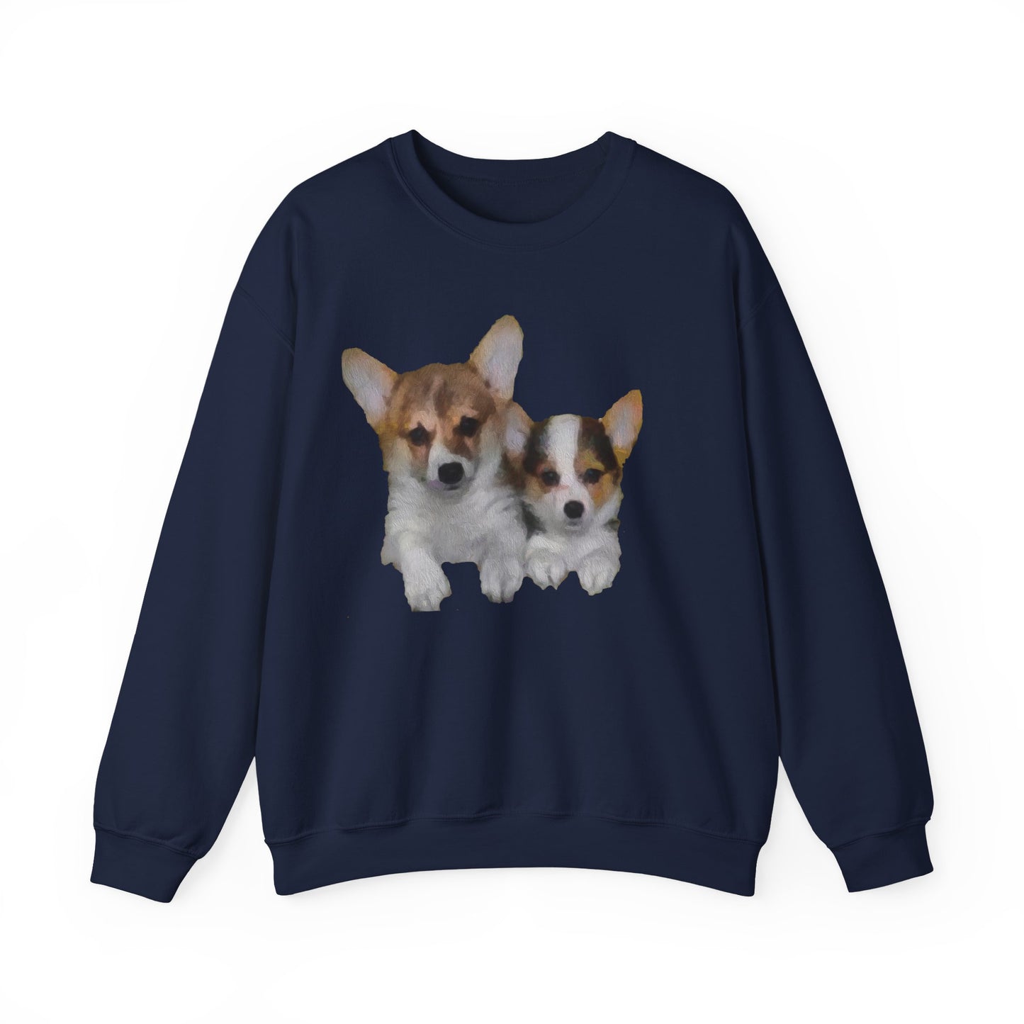 Welsh Corgi 'Cousins' Unisex 50/50 Crewneck Sweatshirt by DoggyLips™