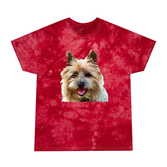 Cairn Terrier Unisex Tie-Dye Tee in Crystal