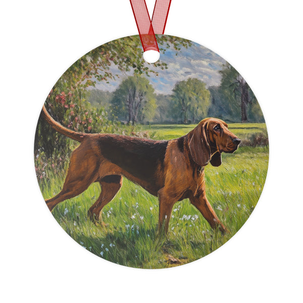 Bloodhound Christmas Tree Metal Ornaments