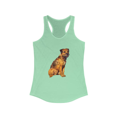 Charming Border Terrier 'Andrew' Women's Racerback Tank