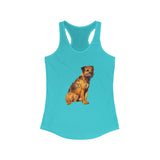 Charming Border Terrier 'Andrew' Women's Racerback Tank