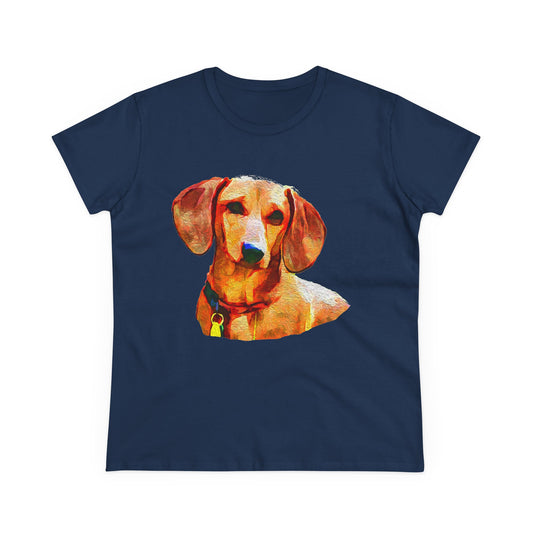 Dachshund 'Daisy' Women's Midweight Cotton Tee