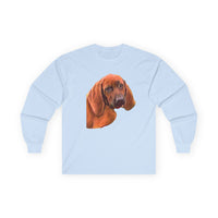 Redbone Coonhound Unisex Cotton Long Sleeve Tee