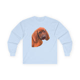 Redbone Coonhound Unisex Cotton Long Sleeve Tee