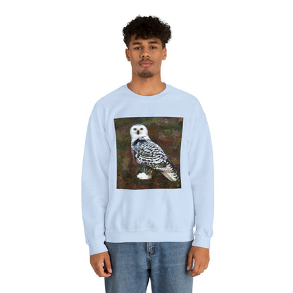 Snowy White Owl Unisex 50/50 Crewneck Sweatshirt