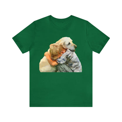 Yellow Labrador Retriever and Child - -  Classic Jersey Short Sleeve Tee
