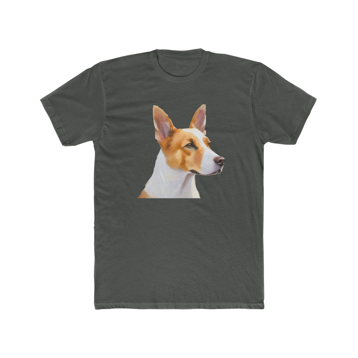 Canaan Dog of Israel Men's Fitted Cotton Crew Tee