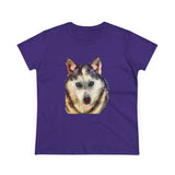Siberian Husky "Sacha" Women's Midweight Cotton Tee