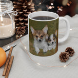 Welsh Corgi 'Cousins' Ceramic Mug 11oz