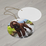 Irish Water Spaniel Ceramic Ornament