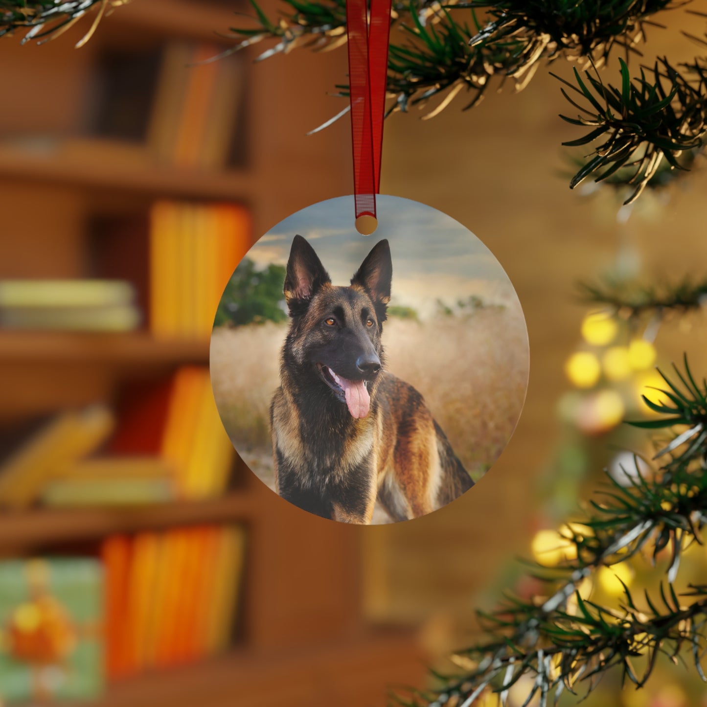 Dutch Shepherd Metal Ornaments: Holiday Cheer for Canine Lovers