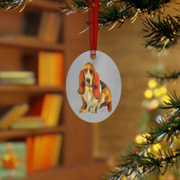 Basset Hound "Lautrec' Metal Ornaments