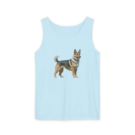 Swedish Vallhund Unisex Relaxed Fit Garment-Dyed Tank Top