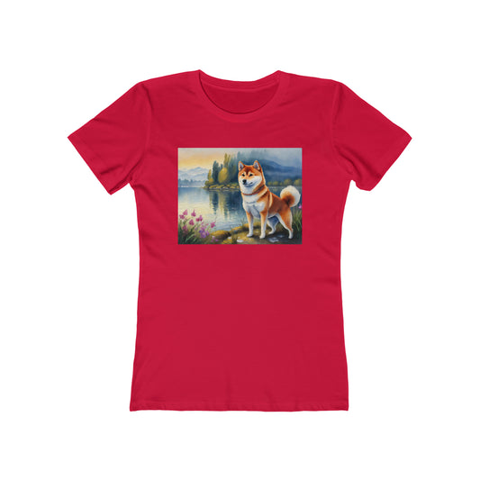 Shiba Inu -  Women's Slim Fitted Ringspun Cotton Tee