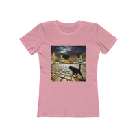 Night Cat Prowling - Women's Slim Fit Ringspun Cotton T-Shirt