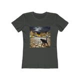 Night Cat Prowling - Women's Slim Fit Ringspun Cotton T-Shirt