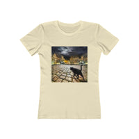Night Cat Prowling - Women's Slim Fit Ringspun Cotton T-Shirt