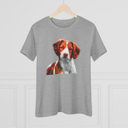 Brittany Spaniel 'Gunner' Women's Relaxed Fit Cotton Tee