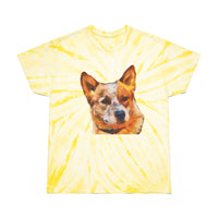 Australian Cattle Dog - Red Heeler  Unisex Cotton Tie-Dye Tee, Cyclone