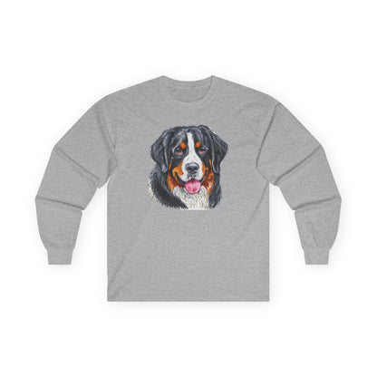 Bernese Mountain Dog #2 Unisex Cotton Long Sleeve Tee