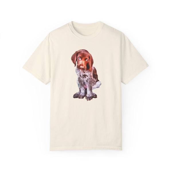 German Shorthair Pointer 'Benny' Unisex Relaxed Fit Garment-Dyed T-shirt