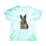 Blue Heeler - Australian Cattle Dog 'Bailey' Unisex Cotton Tie-Dye Tee, Cyclone