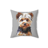 Yorkshire Terrier 'Lipis' Spun Polyester Throw Pillow