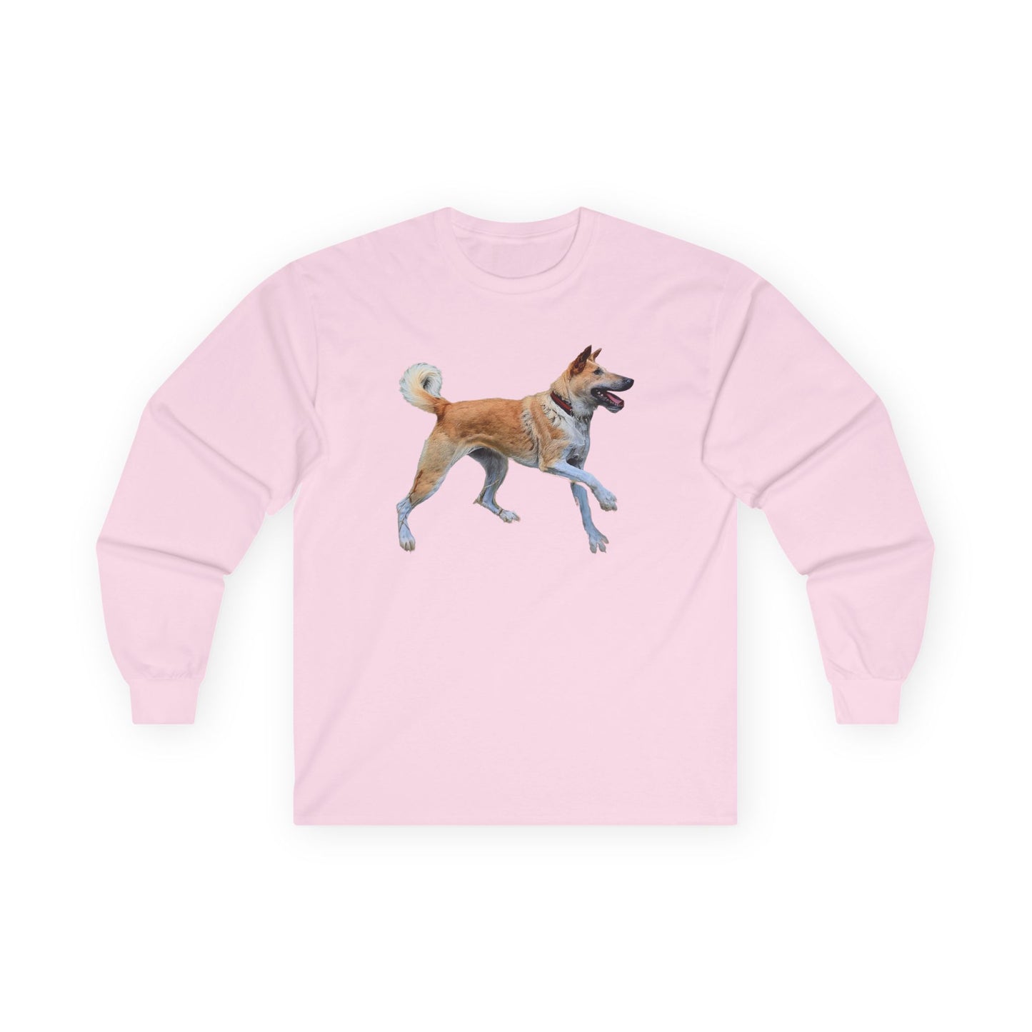 Korean Jindo Unisex Classic Cotton Long Sleeve Tee