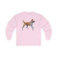 Korean Jindo Unisex Classic Cotton Long Sleeve Tee