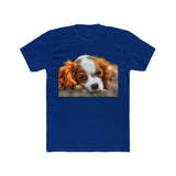 Cavalier King Charles Spaniel Puppy - Men's Fitted Cotton Crew Tee