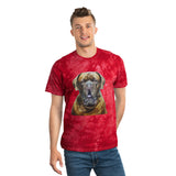 Dogue de Bordeaux Unisex Tie-Dye Cotton Tee, Crystal