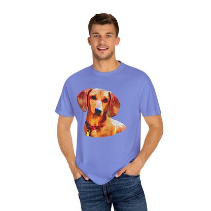 Dachshund 'Daisey' Unisex Relaxed Fit Garment-Dyed T-shirt