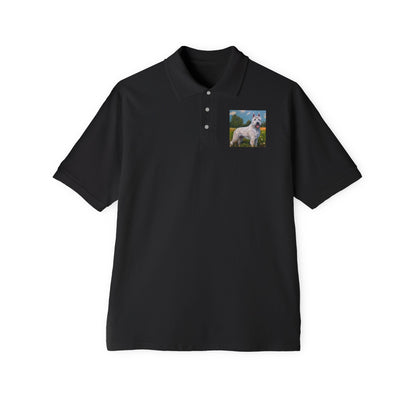 Bouvier des Ardennes Men's Piqué Polo Shirt