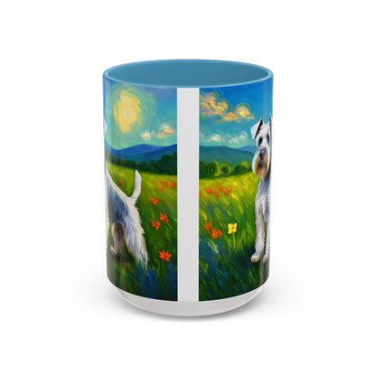 White Schnauzer Accent Coffee Mug - 2 Sizes