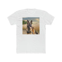 Dutch Sheepdog Men's Fine Art Printed Cotton Crew Tee